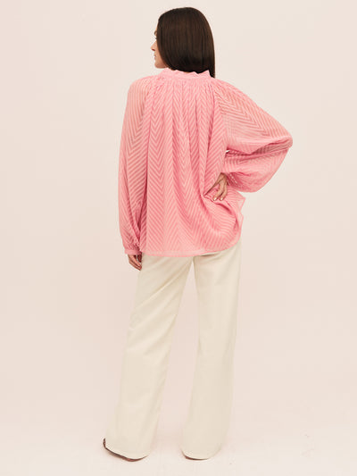 Mimosa Split Blouse - Azela Pink