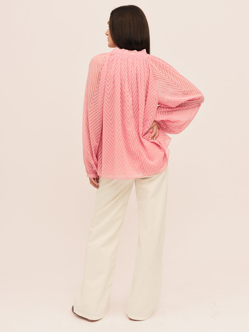 Mimosa Split Blouse - Azela Pink