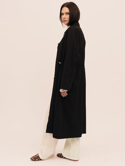 Glint Trench Coat - Black
