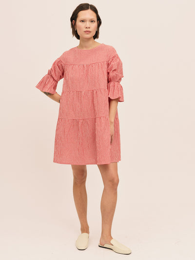 Indiana Dress - Poppy Red Checked