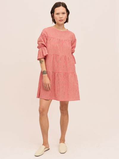 Indiana Dress - Poppy Red Checked