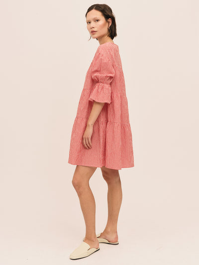 Indiana Dress - Poppy Red Checked
