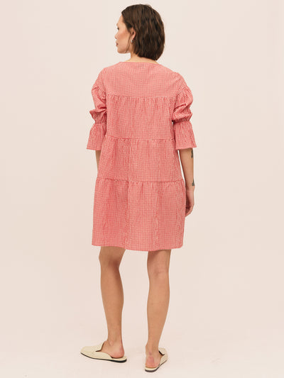 Indiana Dress - Poppy Red Checked