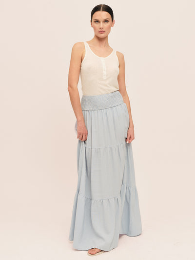 Breeze Button Tank Top - Dream White