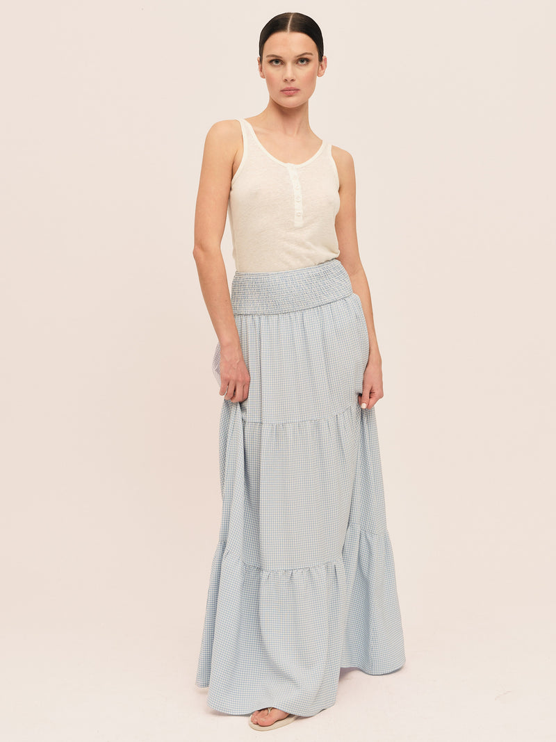 Breeze Button Tank Top - Dream White