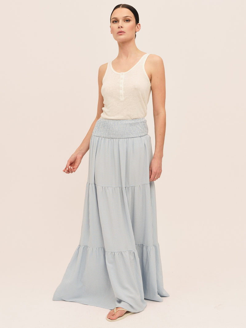 Breeze Button Tank Top - Dream White