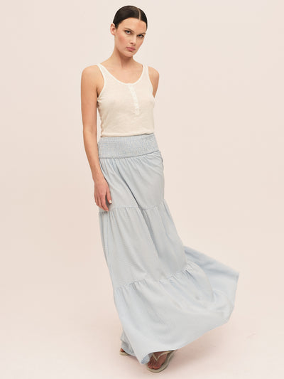 Breeze Button Tank Top - Dream White