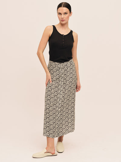 Breeze Button Tank Top - Black