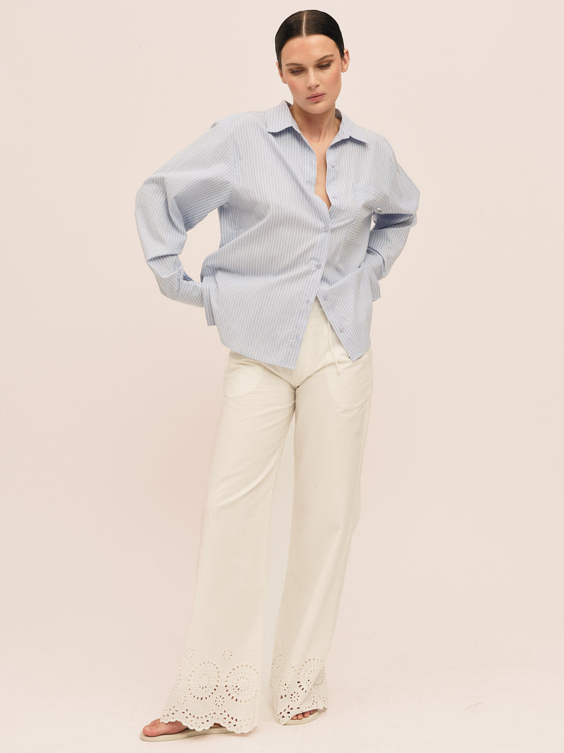 Sal Shirt - Lt. Blue Stripe