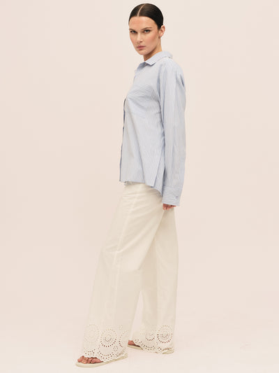 Sal Shirt - Lt. Blue Stripe