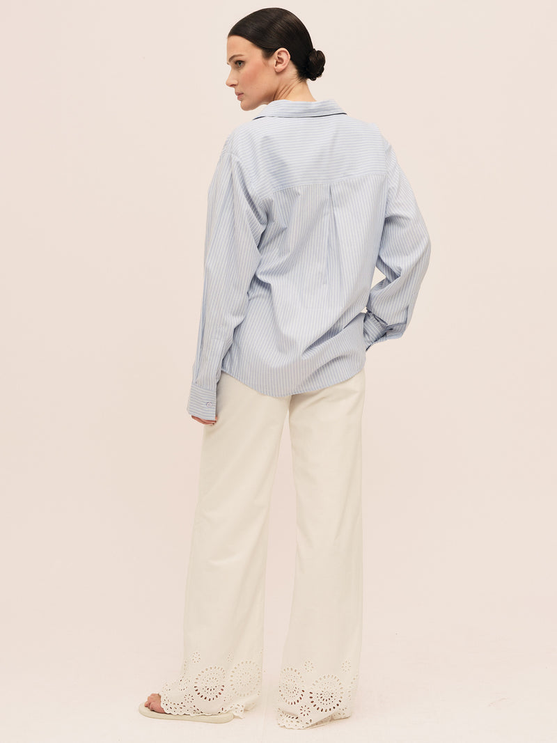 Sal Shirt - Lt. Blue Stripe