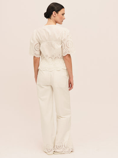 Bea Ribbon Blouse - White