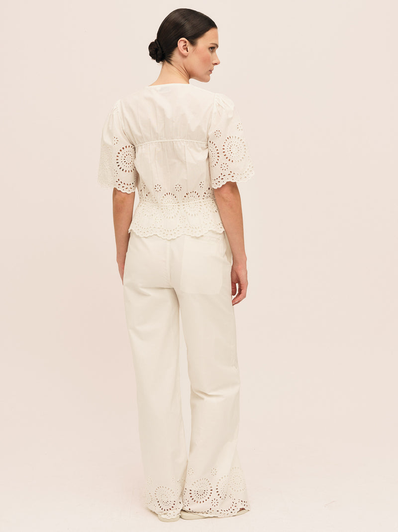 Bea Ribbon Blouse - White