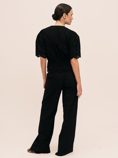 Bea Ribbon Blouse - Black