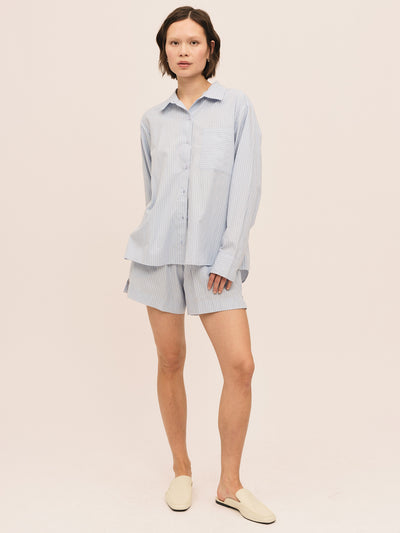 Sal Shirt - Lt. Blue Stripe