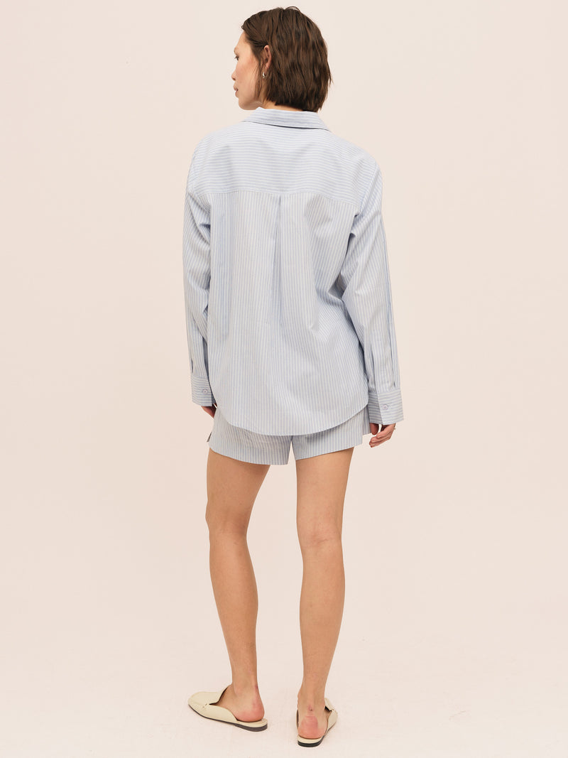 Sal Shirt - Lt. Blue Stripe