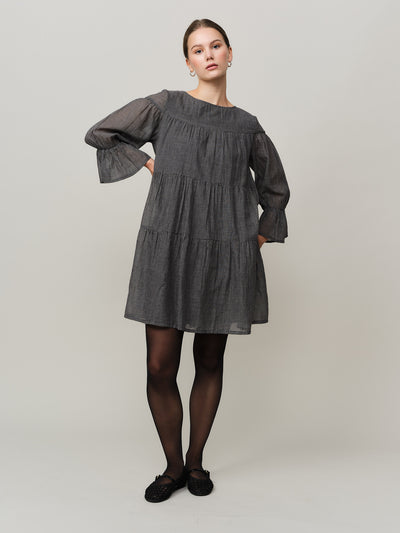 Nina Dress - Black/White Check