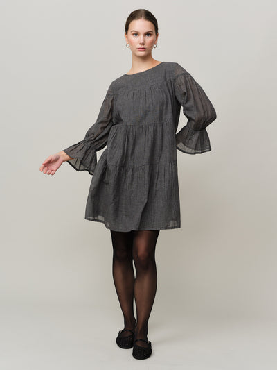 Nina Dress - Black/White Check