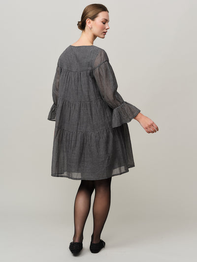 Nina Dress - Black/White Check