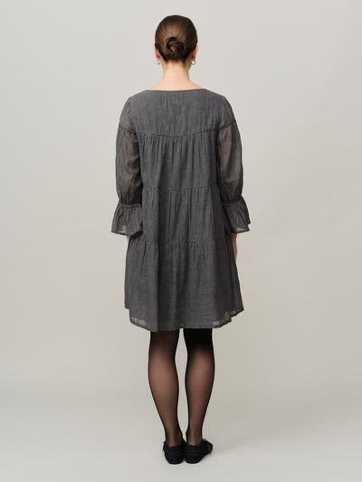 Nina Dress - Black/White Check