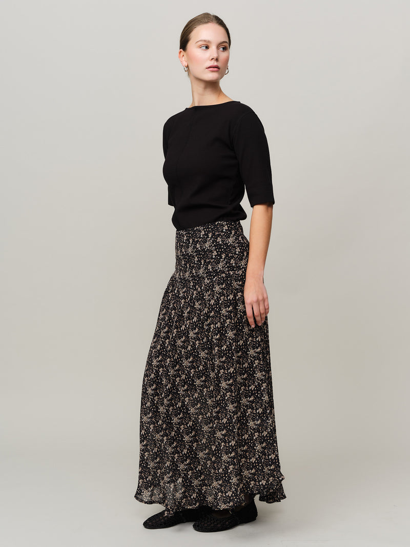 Estelle Skirt - Brown Wild Flower