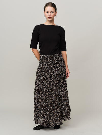 Estelle Skirt - Brown Wild Flower