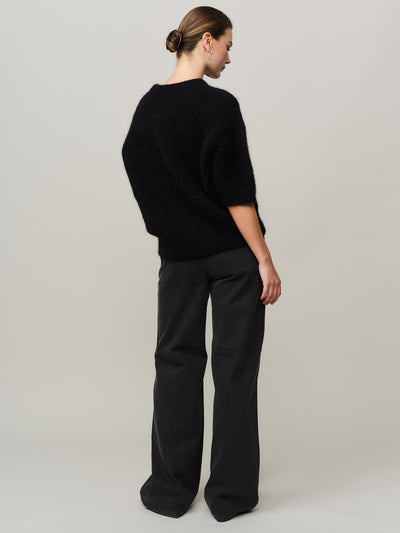 Astrid Knitted Tee - Black