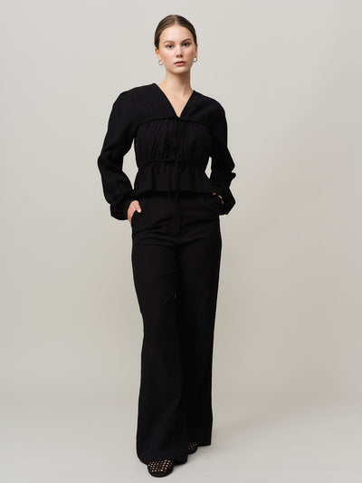 Mercer Wide Trouser - Black