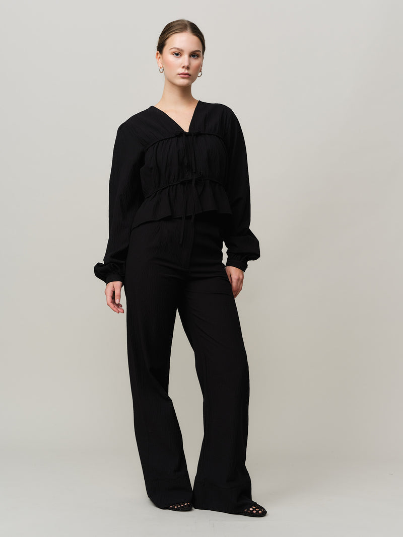 Mercer Wide Trouser - Black