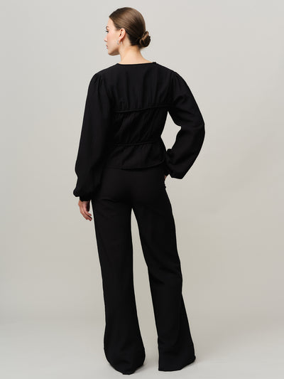 Mercer Wide Trouser - Black