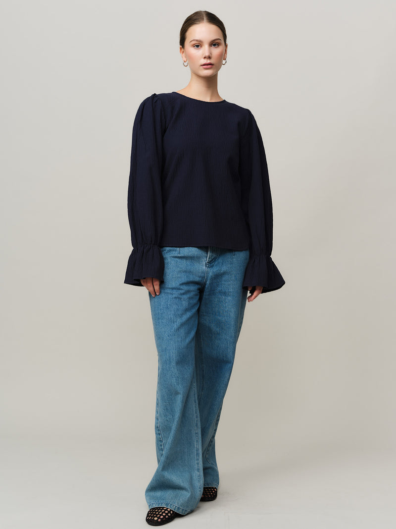 Mercer Blouse - Midnight Blue