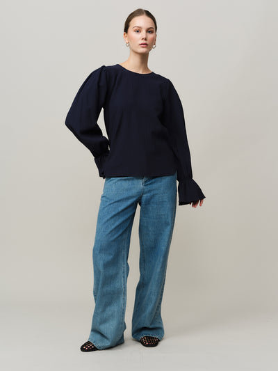 Mercer Blouse - Midnight Blue