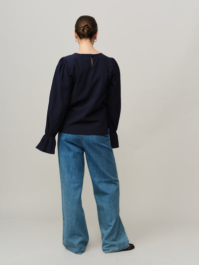 Mercer Blouse - Midnight Blue