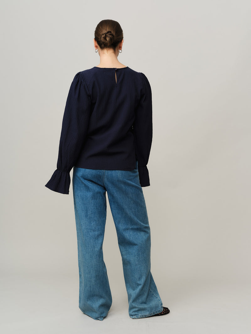 Mercer Blouse - Midnight Blue