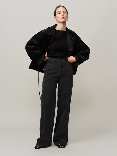 Donna Cord Jacket - Black