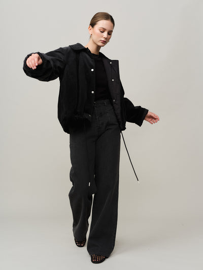 Donna Cord Jacket - Black