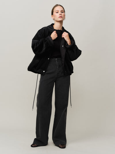 Donna Cord Jacket - Black