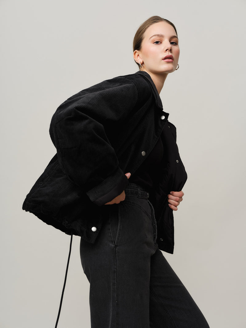 Donna Cord Jacket - Black
