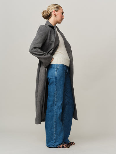 Iris Tailored Coat - Dk. Grey Melange