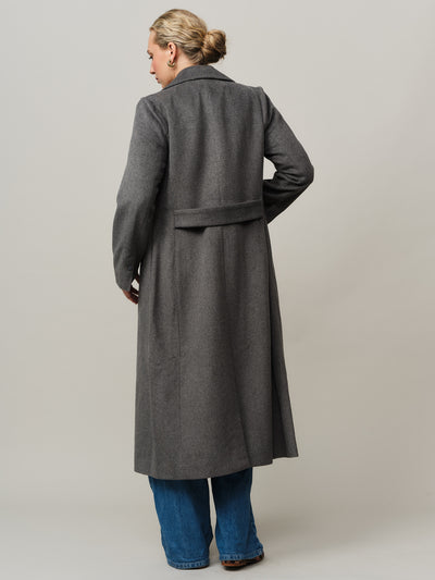 Iris Tailored Coat - Dk. Grey Melange