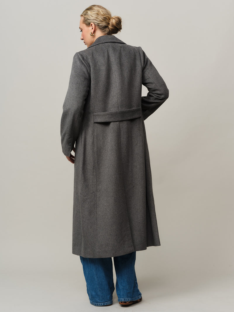Iris Tailored Coat - Dk. Grey Melange