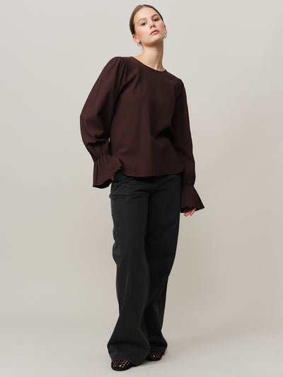 Mercer Blouse - Chocolate Plum