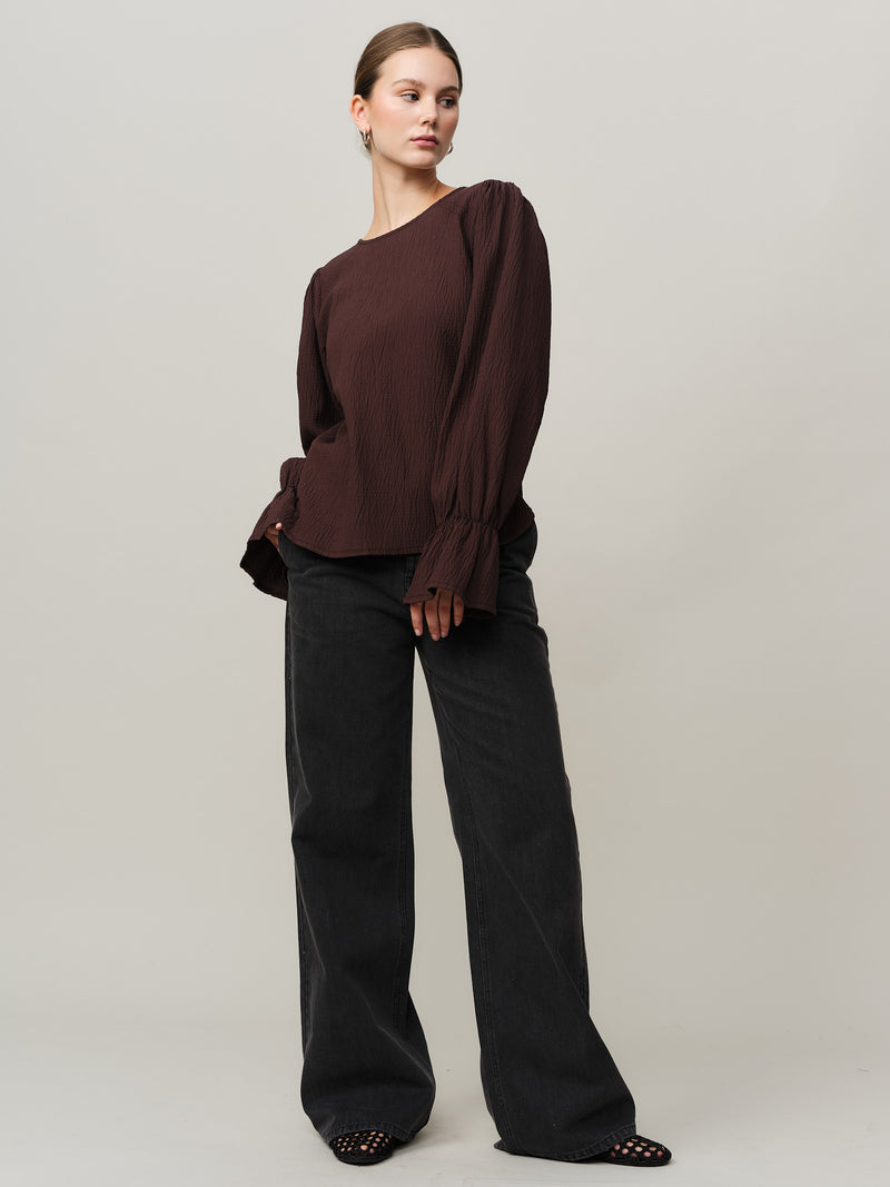 Mercer Blouse - Chocolate Plum