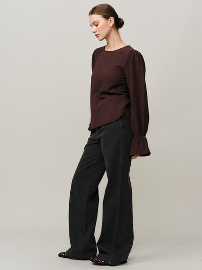 Mercer Blouse - Chocolate Plum