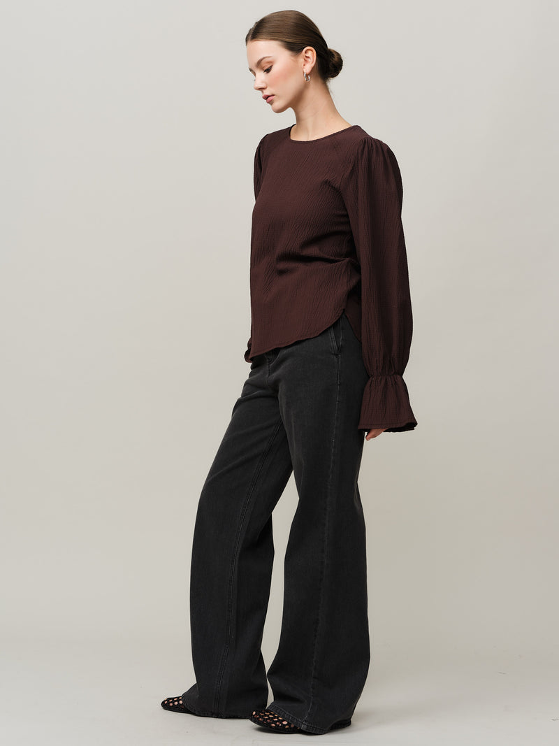Mercer Blouse - Chocolate Plum