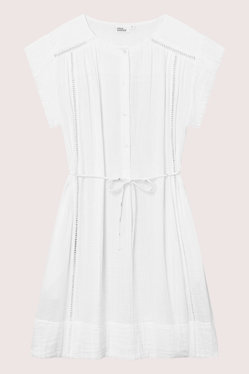 seed white lace dress Mustard Seed White Lace Boho Mini Dress Long Sleeve V-Neck Size Medium NWT