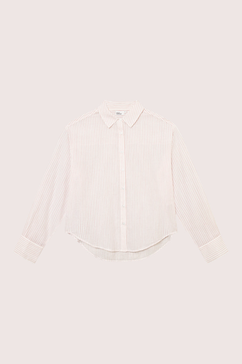 Senja Shirt - White/ Red Stripe
