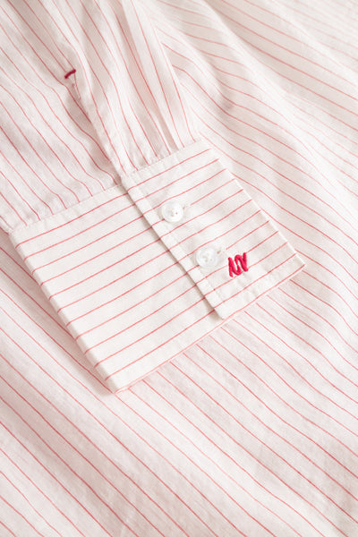 Senja Shirt - White/ Red Stripe