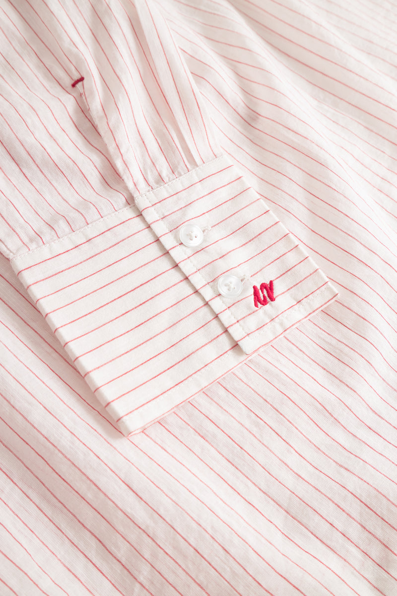 Senja Shirt - White/ Red Stripe