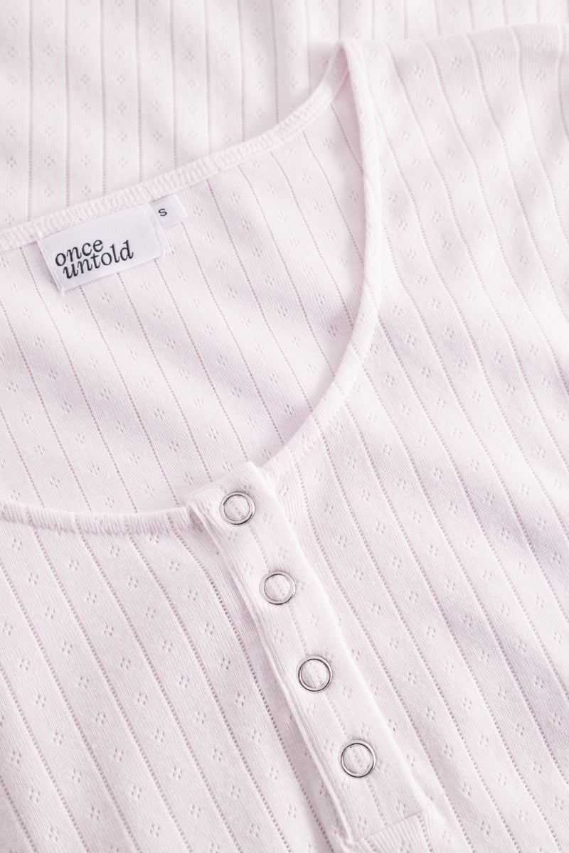 Sophie Button Sweater - Soft Pink